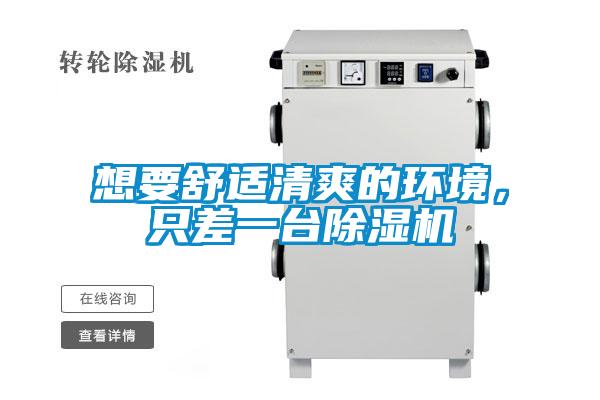 想要舒適清爽的環境，只差一臺除濕機