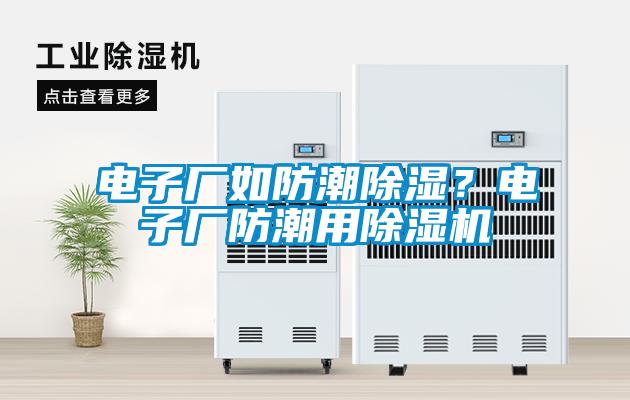 電子廠如防潮除濕？電子廠防潮用除濕機