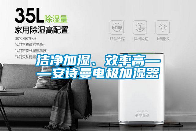 潔凈加濕、效率高——安詩曼電極加濕器