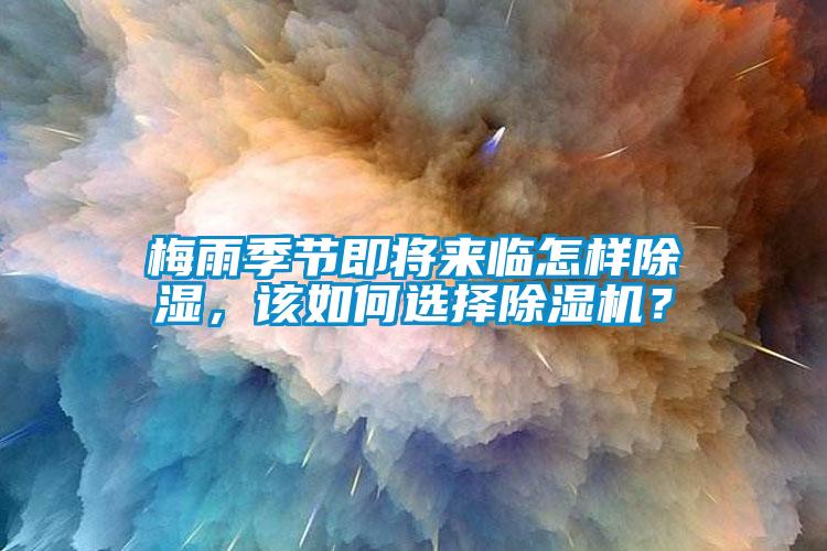 梅雨季節即將來臨怎樣除濕，該如何選擇除濕機？