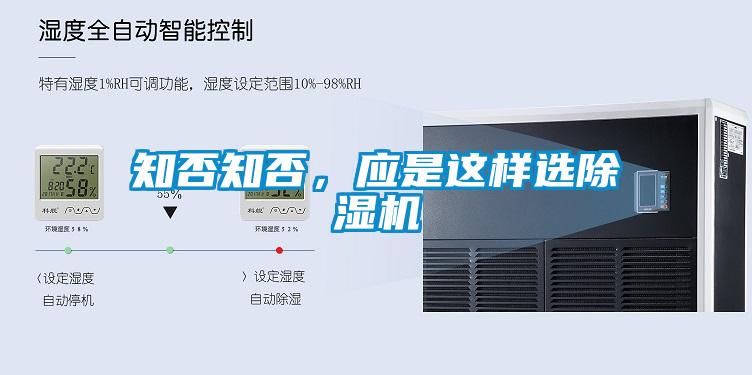 知否知否，應是這樣選除濕機