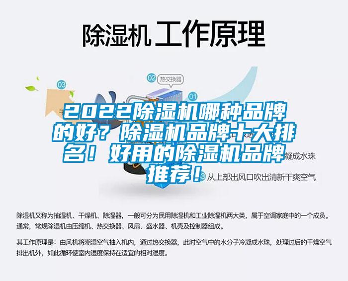 2022除濕機哪種品牌的好？除濕機品牌十大排名！好用的除濕機品牌推薦！