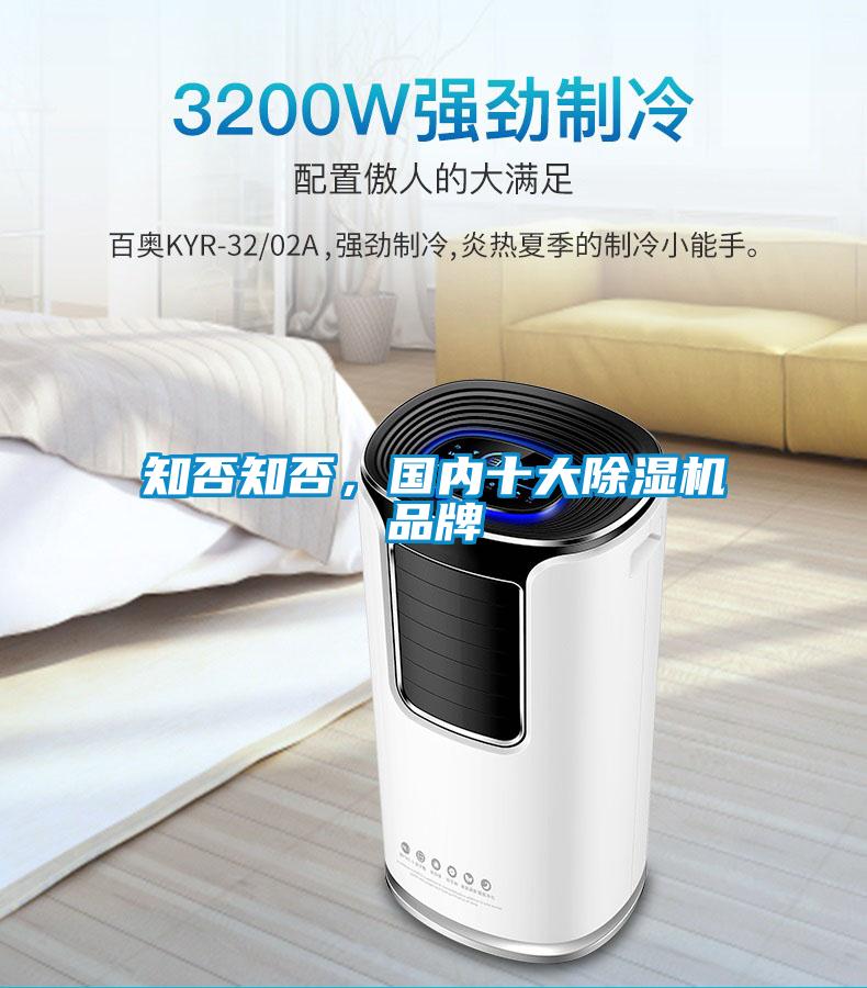 知否知否，國內(nèi)十大除濕機品牌