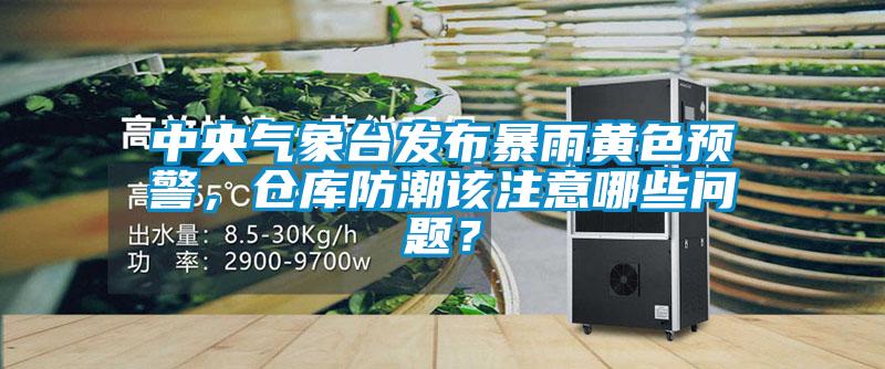 中央氣象臺發布暴雨黃色預警，倉庫防潮該注意哪些問題？