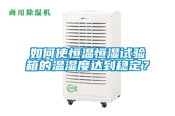 如何使恒溫恒濕試驗箱的溫濕度達到穩定？