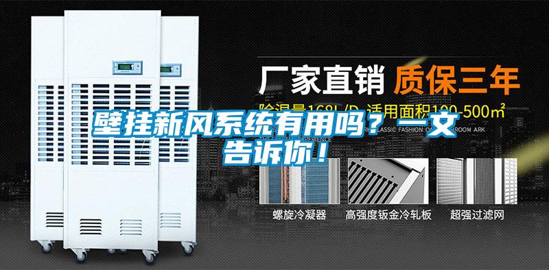 壁掛新風(fēng)系統(tǒng)有用嗎？一文告訴你！