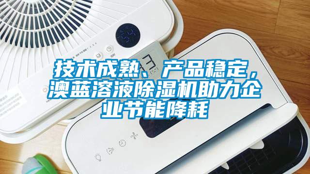 技術成熟、產品穩定，澳藍溶液除濕機助力企業節能降耗