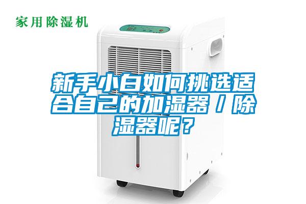 新手小白如何挑選適合自己的加濕器／除濕器呢？