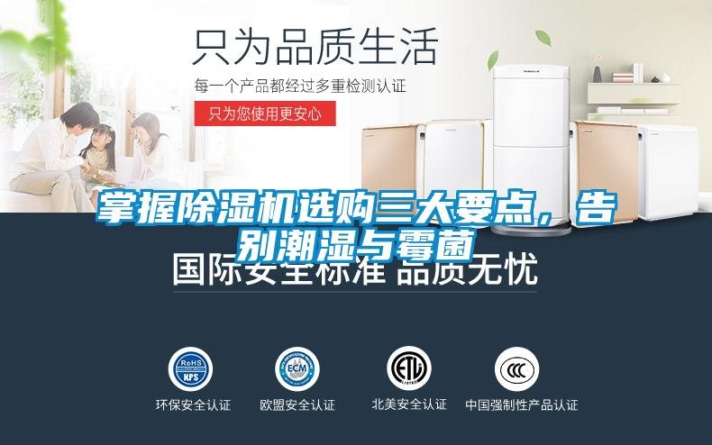 掌握除濕機選購三大要點，告別潮濕與霉菌