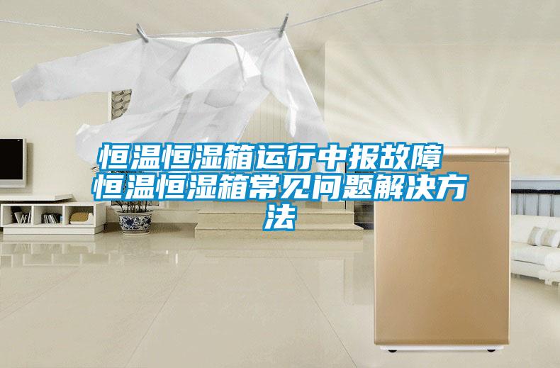 恒溫恒濕箱運(yùn)行中報(bào)故障 恒溫恒濕箱常見(jiàn)問(wèn)題解決方法