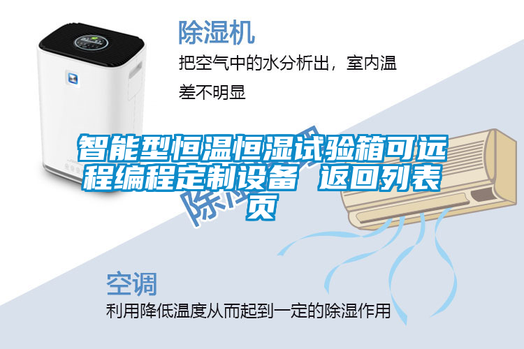 智能型恒溫恒濕試驗(yàn)箱可遠(yuǎn)程編程定制設(shè)備 返回列表頁