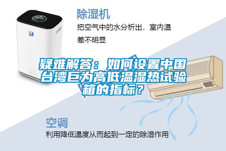 疑難解答：如何設(shè)置中國臺灣巨為高低溫濕熱試驗箱的指標(biāo)？