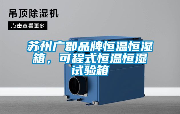蘇州廣郡品牌恒溫恒濕箱，可程式恒溫恒濕試驗箱