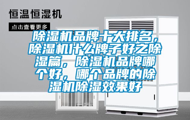 除濕機品牌十大排名，除濕機什么牌子好之除濕篇，除濕機品牌哪個好，哪個品牌的除濕機除濕效果好