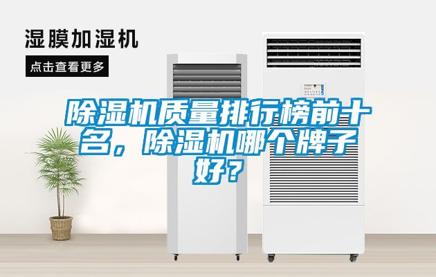 除濕機質量排行榜前十名，除濕機哪個牌子好？
